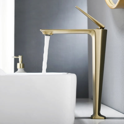 Katherine-Rose Gold polished-brushed gold -Black-Gun Grey  tall vessel faucet and short single bathroom faucet
