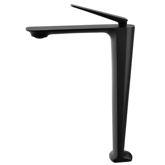 Rose Gold polished-brushed gold -Black-Gun Grey  tall vessel faucet and short single bathroom faucet