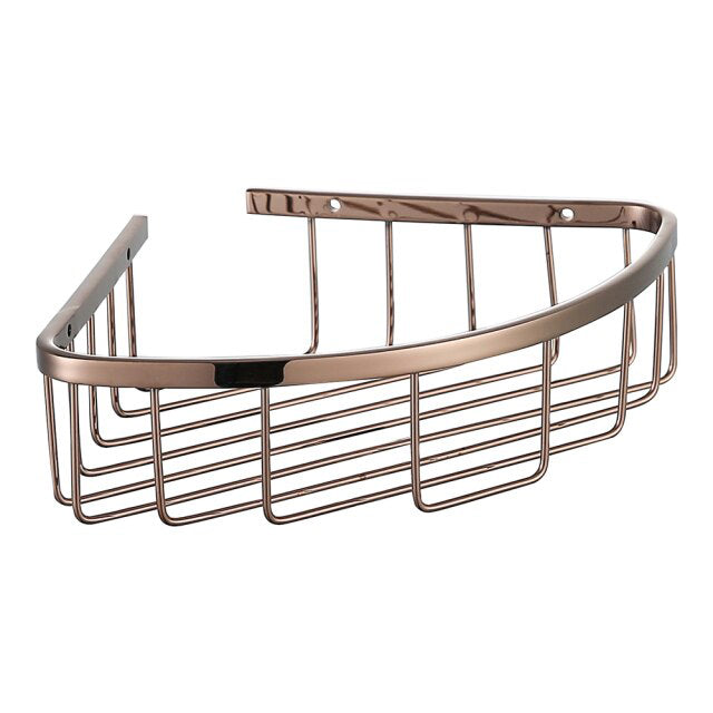 Brushed Gold-Gold-Rose Gold-Black -Brushed Nickel Stainless Steel Corner Caddy Shampoo basket Shelf