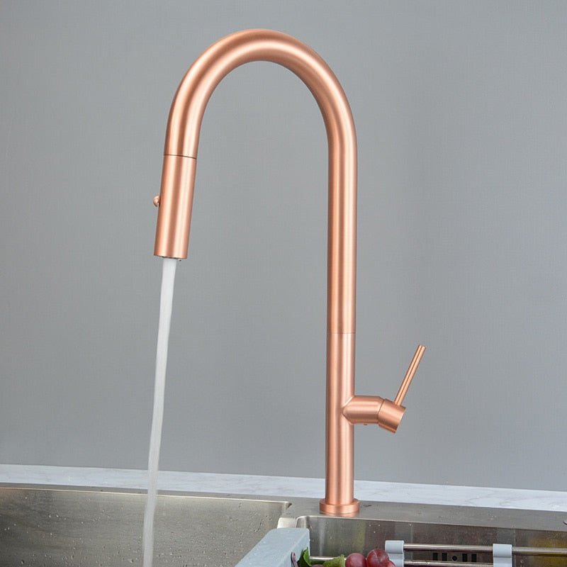 Monterey-Copper Satin Tall Kitchen island faucet