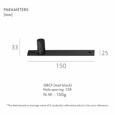 Nordic Cabinet Black and brushed gold door Handles