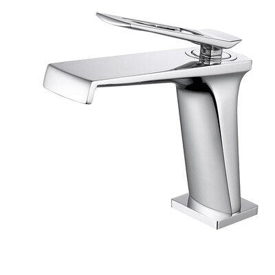 Brushed Gold- Black Matte-Grey -Chrome  Single Hole Bathroom Faucet