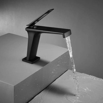 Brushed Gold- Black Matte-Grey -Chrome  Single Hole Bathroom Faucet