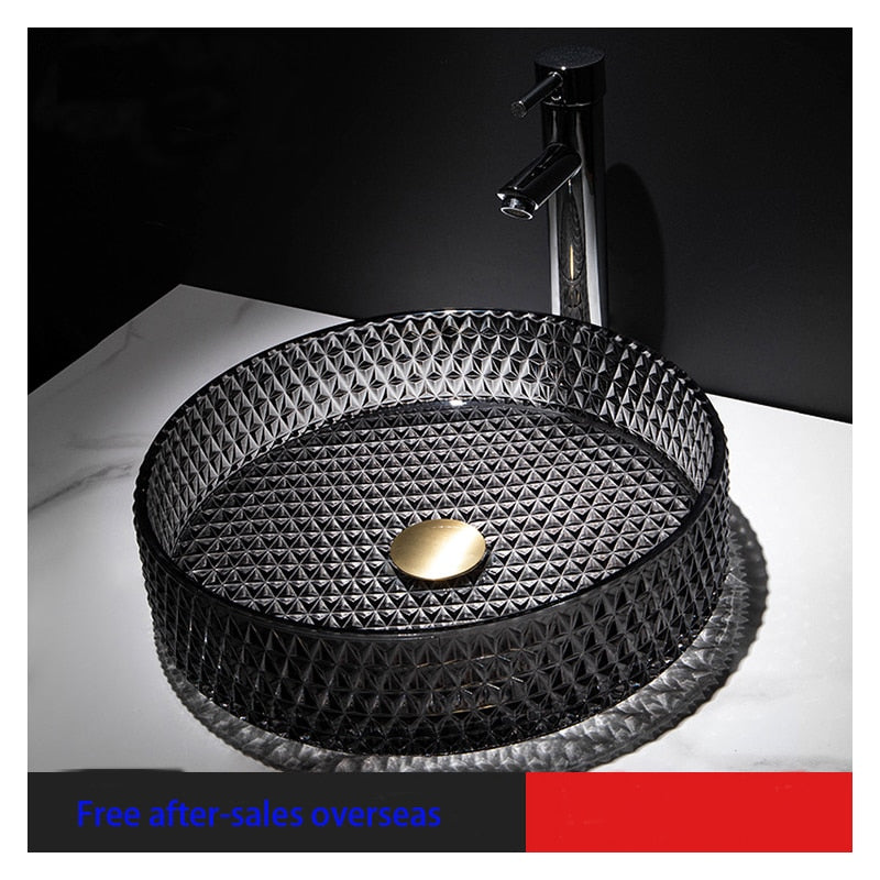 Color Crystal Vessel Sink