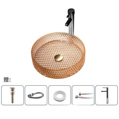Color Crystal Vessel Sink