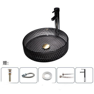 Color Crystal Vessel Sink