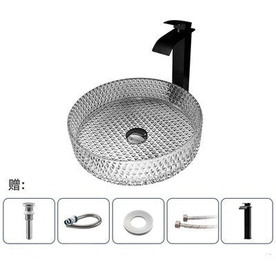 Color Crystal Vessel Sink