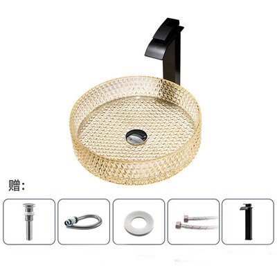 Color Crystal Vessel Sink