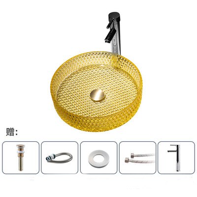 Color Crystal Vessel Sink