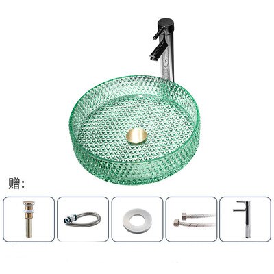 Color Crystal Vessel Sink