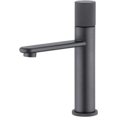 Grey Gun - Black Matte  Tall vessel and short bathroom faucet