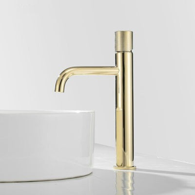 Rose Gold Polished- Brushed Gold  Tall and short Vessel bathroom faucet