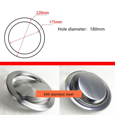 Stainless steel Kitchen Countertop Garbage swing cover flush