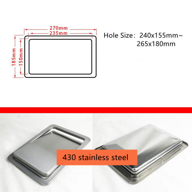 Stainless steel Kitchen Countertop Garbage swing cover flush