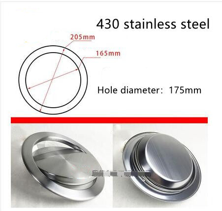 Stainless steel Kitchen Countertop Garbage swing cover flush