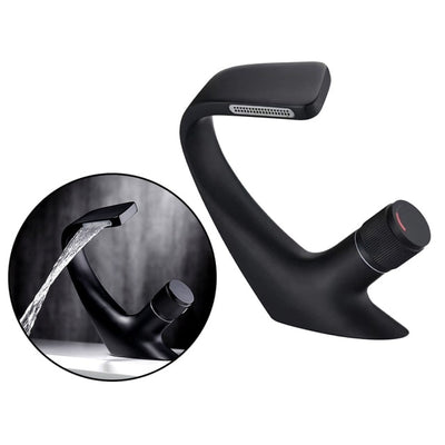 Black Matte -Chrome- Single Hole Bathroom Faucet