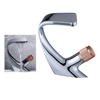Black Matte -Chrome- Single Hole Bathroom Faucet