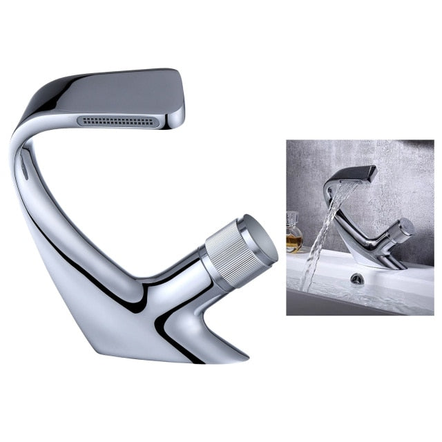 Cartagena-Black Matte -Chrome- Single Hole Bathroom Faucet