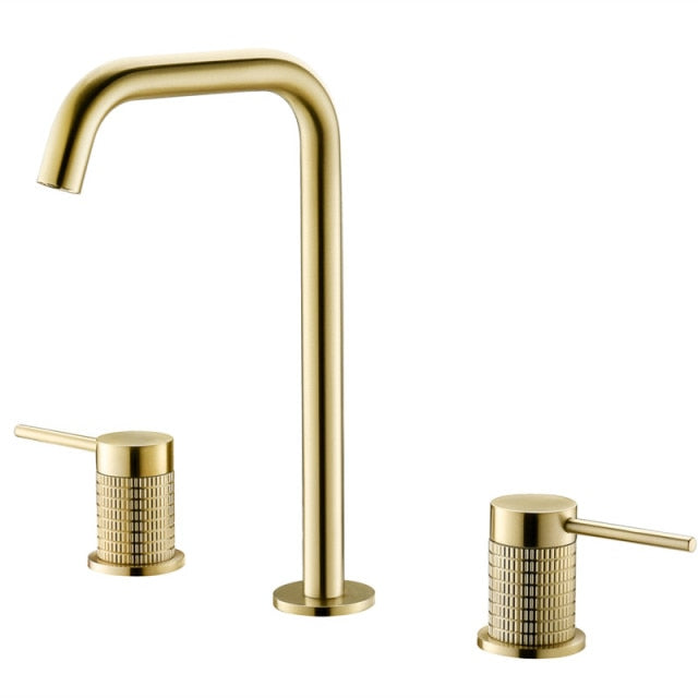 Vienna 2-Brushed rose gold - Brushed Gold 8 " inch widespread bathroom faucet