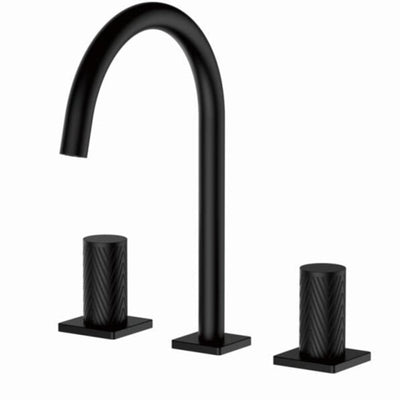 Rose Gold Polished 8" Inch Wide Spread Bathroom Faucet