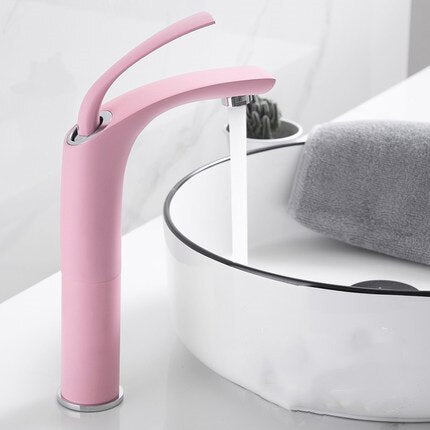 Pink Tall Vessel Faucet