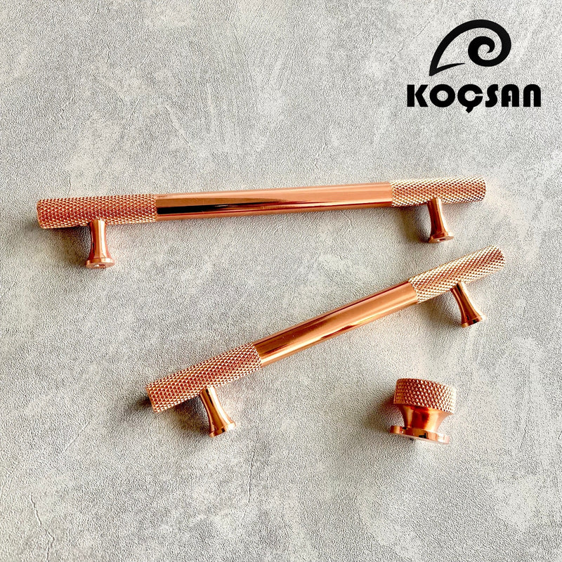 Rose Gold Copper Cabinet Drawer and Door Handle Knob