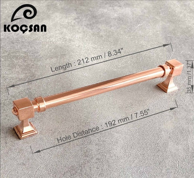 Rose Gold Copper Polished -Black - Gold -Chrome Cabinet Door Handles
