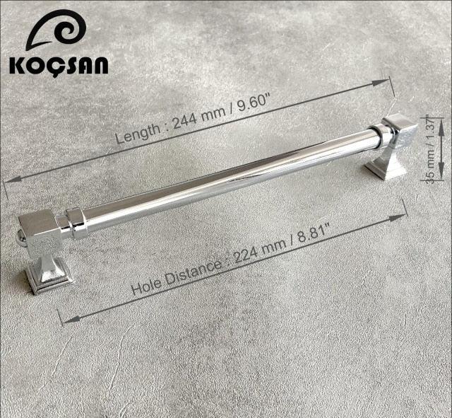 Rose Gold Copper Polished -Black - Gold -Chrome Cabinet Door Handles