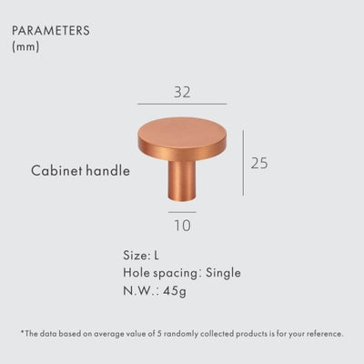 Copper Brushed Rose Gold Cabinet Drawer and Door Knob