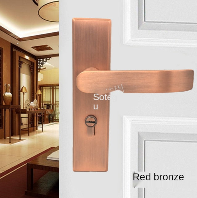 Copper Bronze- Brushed Gold  Door Lock Handle