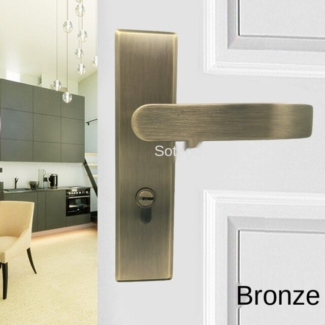 Copper Bronze- Brushed Gold  Door Lock Handle