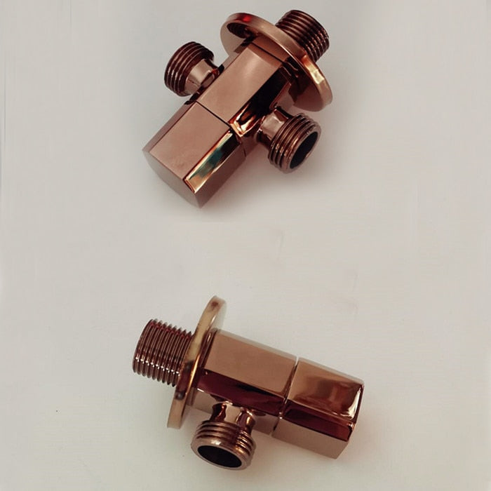 rose angle valve copper gold plated triangle valve general bathroom valve water stop valve toilet triangle AG99