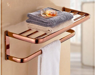Rose Gold polished -hook,Paper Holder,Towel Bar,Soap basket,Towel Rack bathroom accessories
