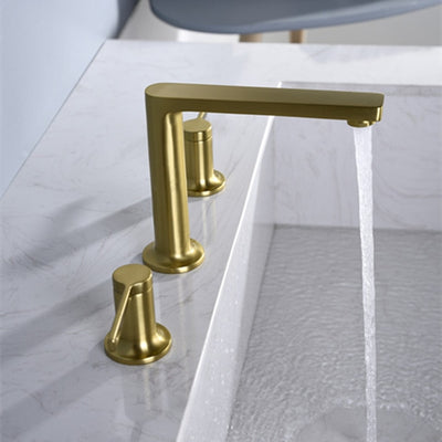 Black- Brushed Gold 8" Inch Wide Spread Faucet