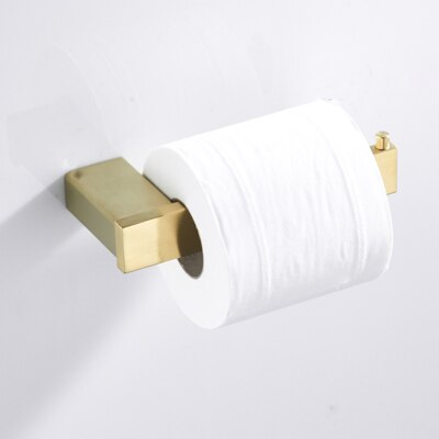 Brushed gold bathroom accessories