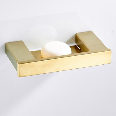 Brushed gold bathroom accessories