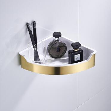 Brushed gold bathroom accessories