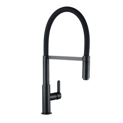 Sevilla-Black Euro Design Kitchen Faucet With Rubber Goose Neck Pull Out